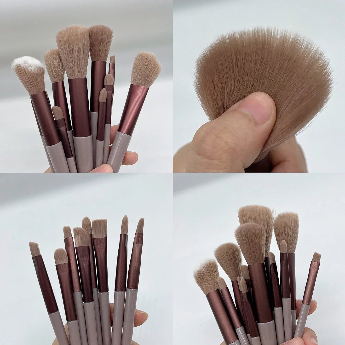 13-Piece Soft Makeup Brush Set with Storage Bag