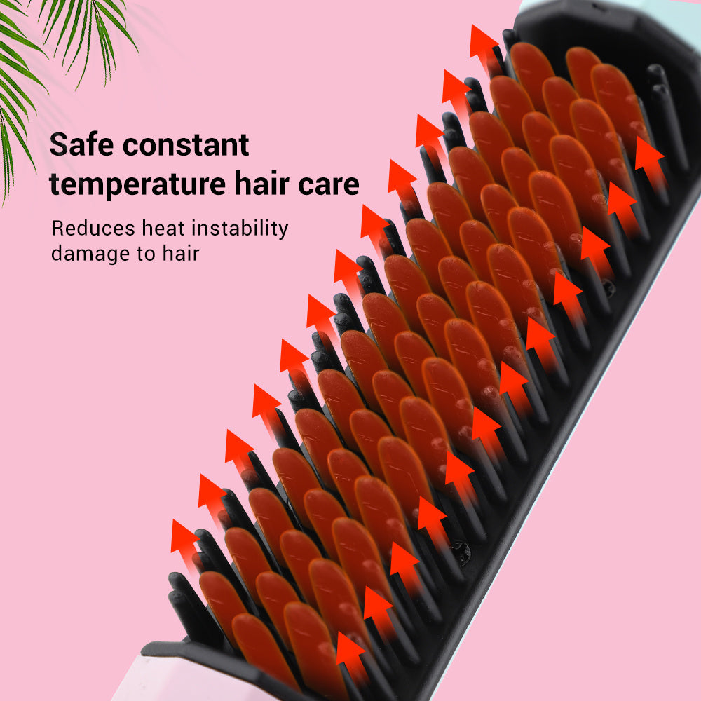 Rechargeable Wireless Hair Straightener & Curler – Dual-Purpose Portable