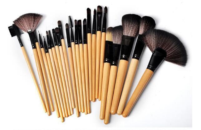 24-Piece Professional Makeup Brush Set for Cosmetics & Eyebrows