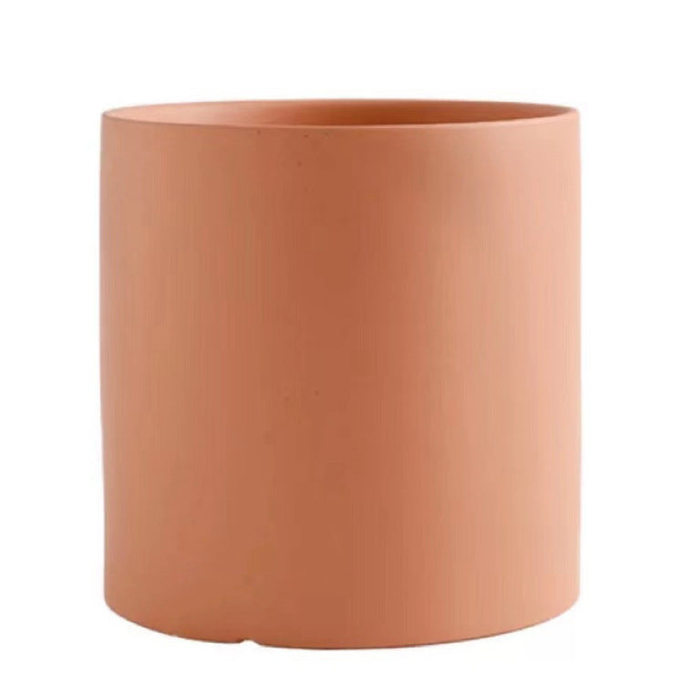 Nordic Industrial Ceramic Flowerpot – Colorful Succulent Planter with Tray