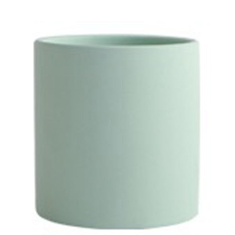 Nordic Industrial Ceramic Flowerpot – Colorful Succulent Planter with Tray