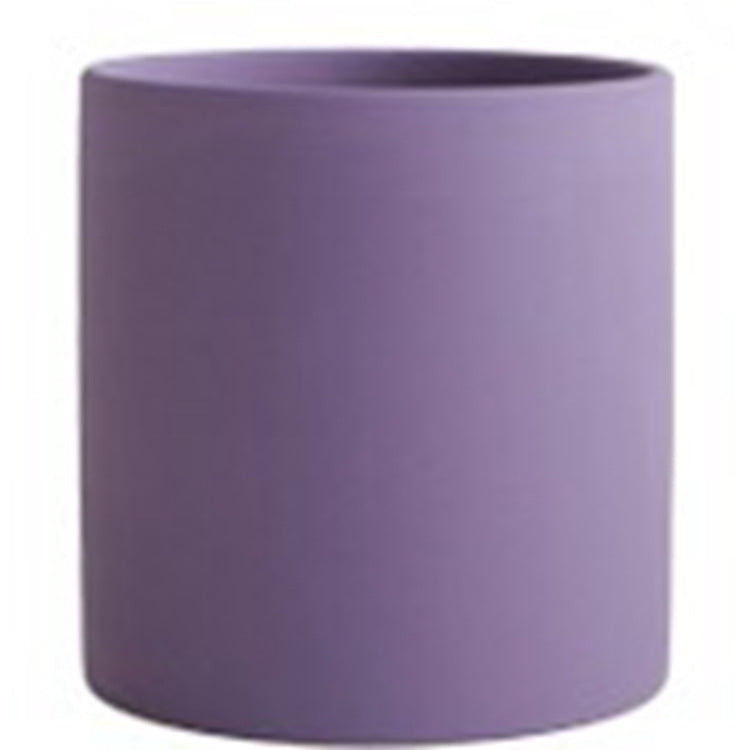 Nordic Industrial Ceramic Flowerpot – Colorful Succulent Planter with Tray