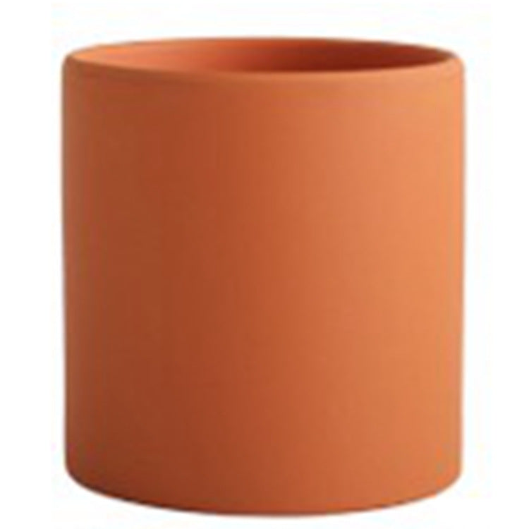 Nordic Industrial Ceramic Flowerpot – Colorful Succulent Planter with Tray