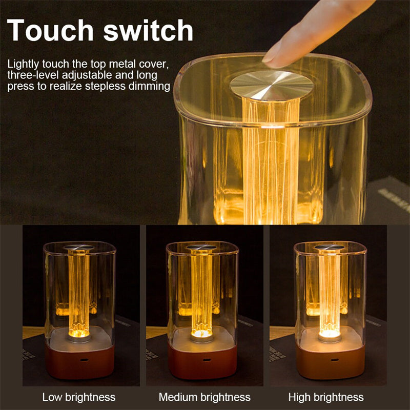 LED Touch Night Light – USB Rechargeable Lamp