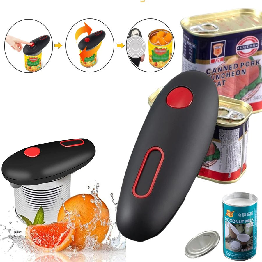 Automatic Electric Can & Jar Opener – One-Touch Tool