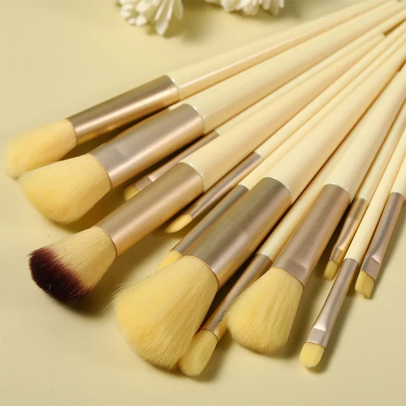 13-Piece Soft Makeup Brush Set with Storage Bag