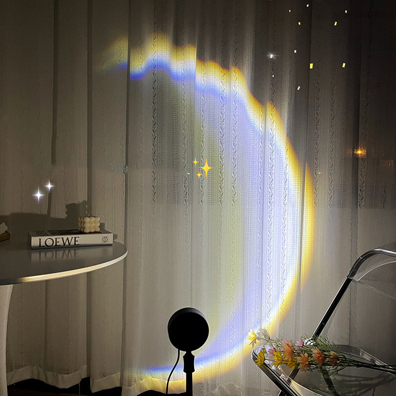 USB Moon Lamp β LED Rainbow Sunset Projector