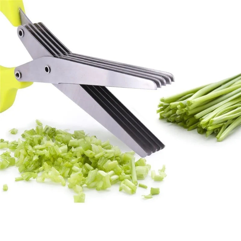 Multifunctional Herb & Onion Scissors – Stainless Steel Blades