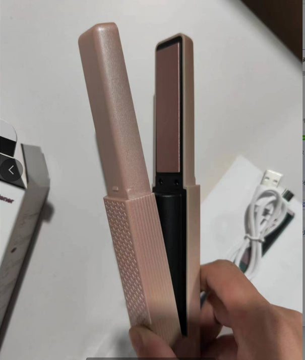 Cordless USB Mini Ceramic Hair Straightener & Curler