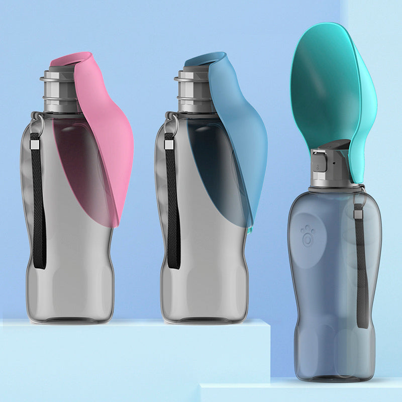 800ml Portable Leakproof Dog Water Bottle with Foldable Bowl