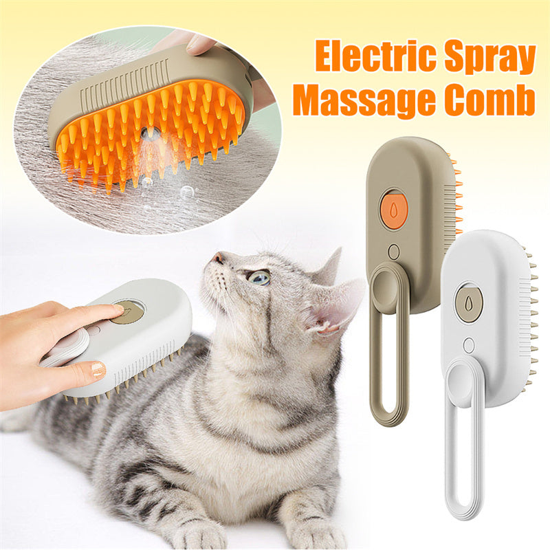 Steamy 3-in-1 Electric Pet Grooming Brush