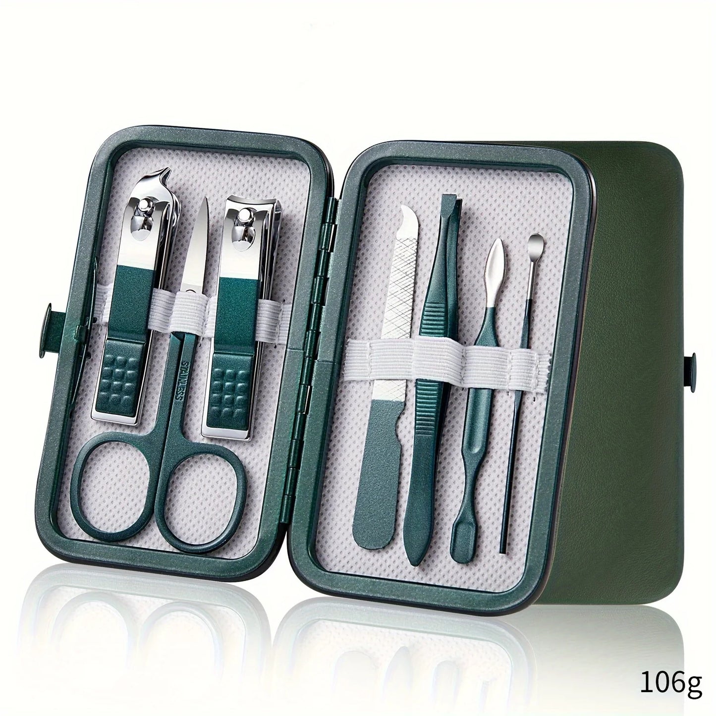 Professional Stainless Steel Nail Care Kit with Travel Case