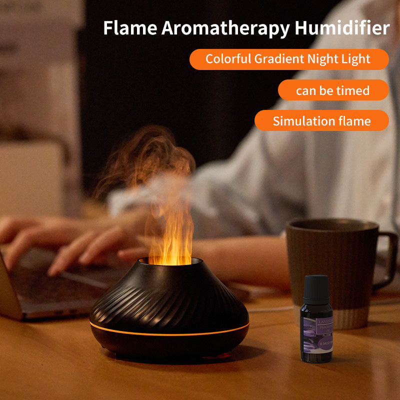 Newest RGB 3D Flame Aroma Diffuser & Humidifier 130ml