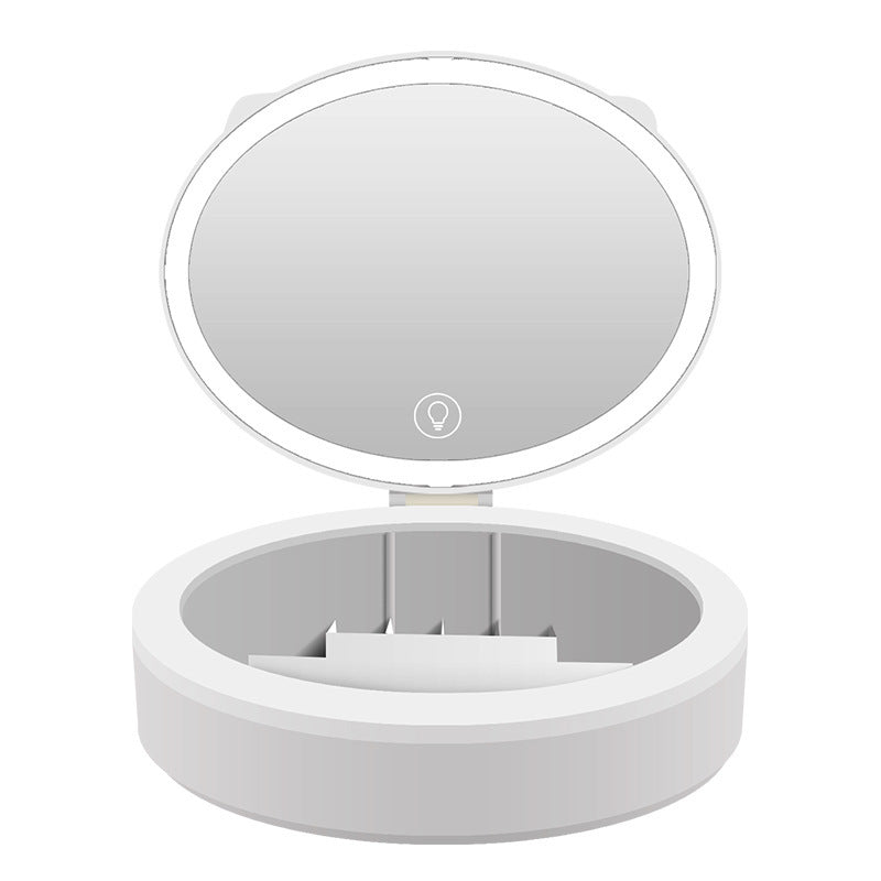 LED Makeup Mirror with Light – Desktop Storage Box