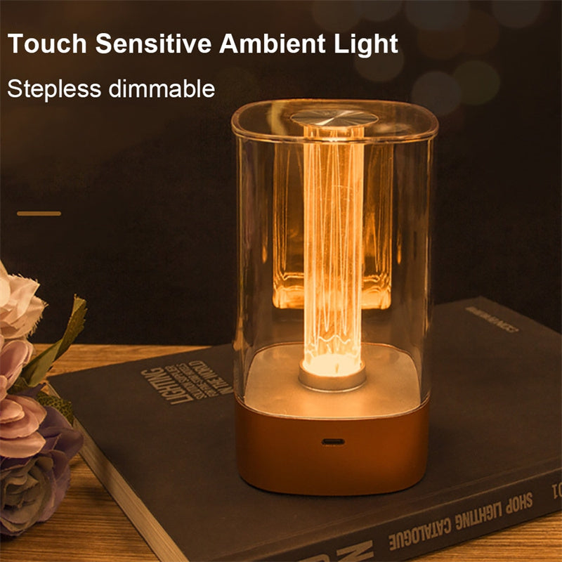 LED Touch Night Light – USB Rechargeable Lamp