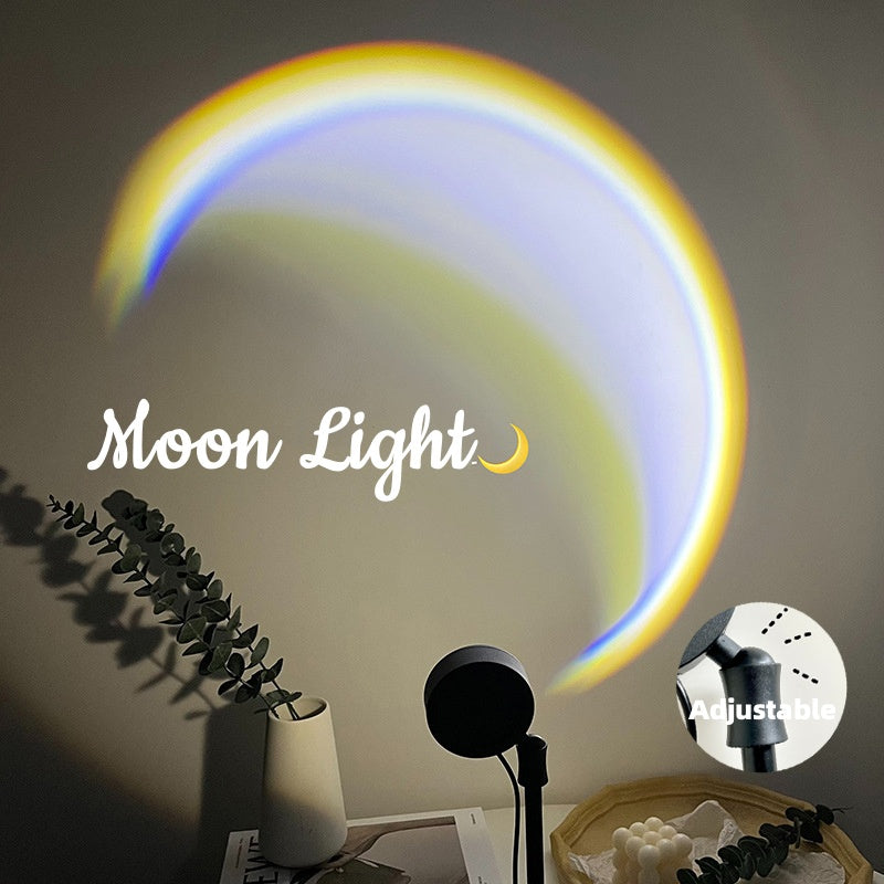 USB Moon Lamp β LED Rainbow Sunset Projector