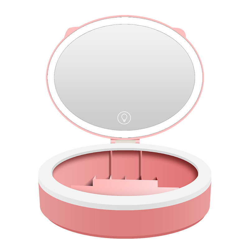 LED Makeup Mirror with Light – Desktop Storage Box
