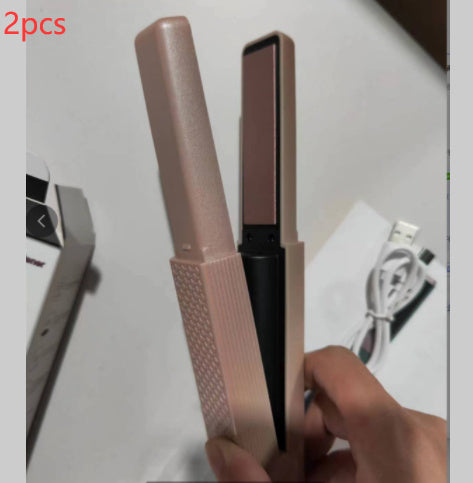 Cordless USB Mini Ceramic Hair Straightener & Curler