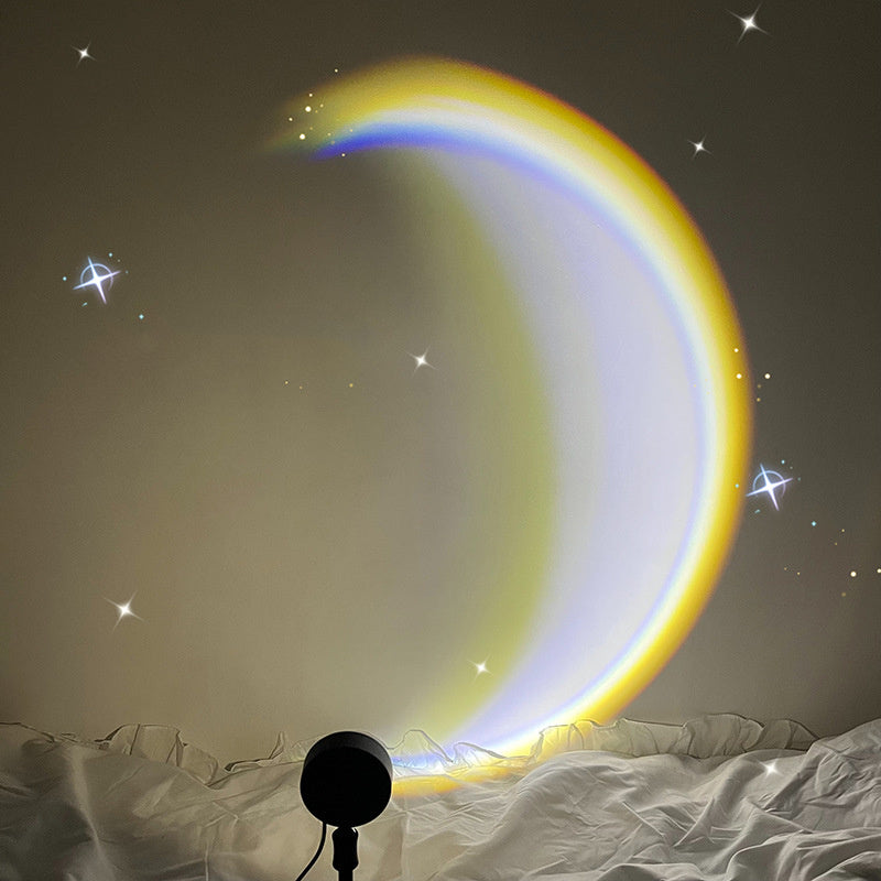 USB Moon Lamp β LED Rainbow Sunset Projector