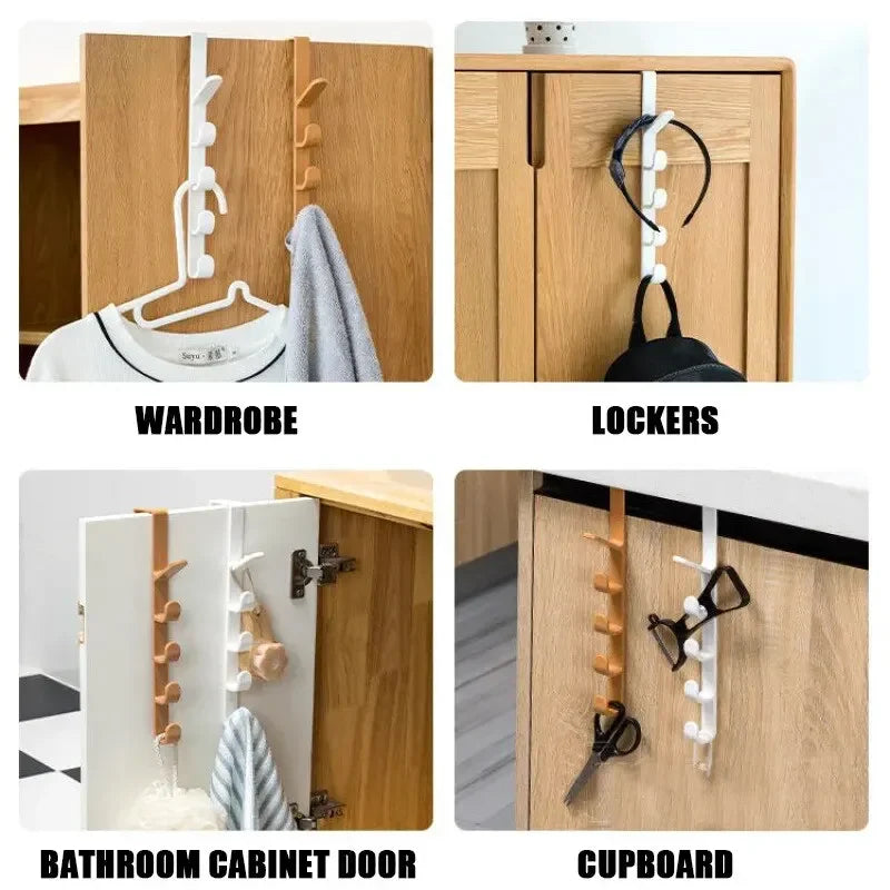 Over-The-Door Plastic Bedroom Hanger Rack for Bags and Storage