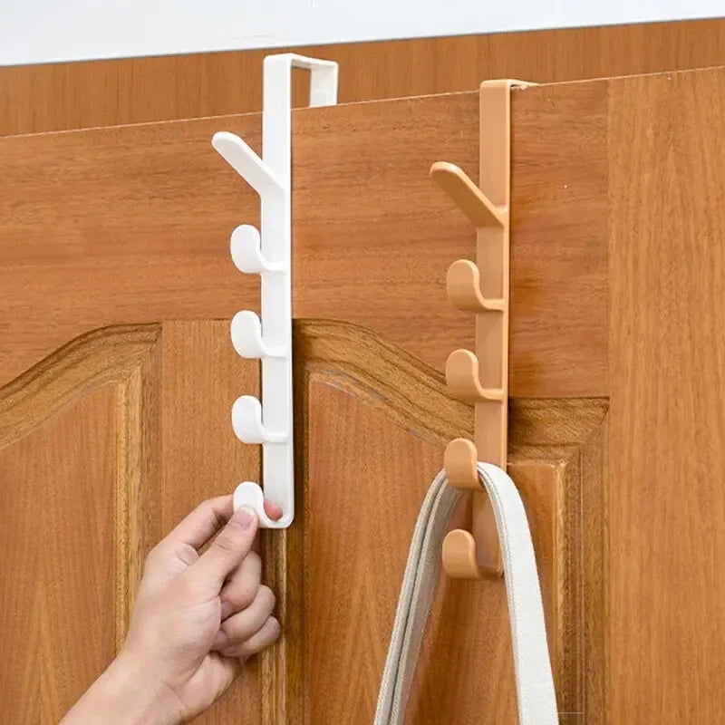 Over-The-Door Plastic Bedroom Hanger Rack for Bags and Storage