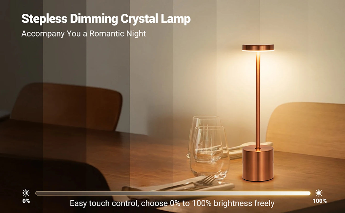 LED Touch Sensor Rechargeable Desk Lamp for Bedroom/Hotel