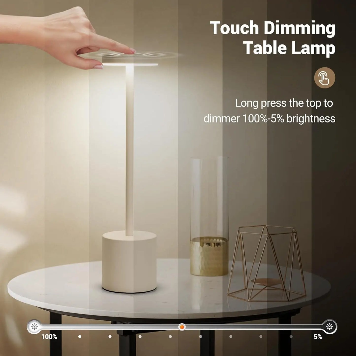 Rechargeable Touch LED Table Lamp – Wireless Night Light
