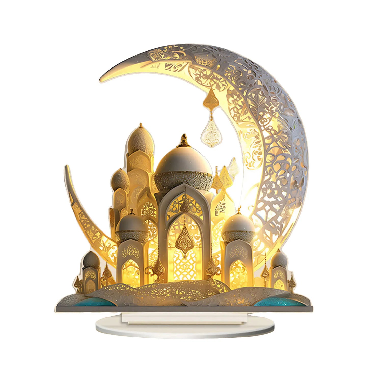 Charm Moon Holiday Acrylic Tabletop Decoration - Aggreko 2024