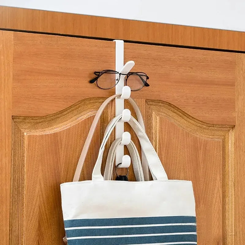 Over-The-Door Plastic Bedroom Hanger Rack for Bags and Storage