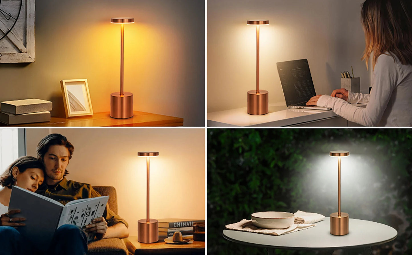 LED Touch Sensor Rechargeable Desk Lamp for Bedroom/Hotel