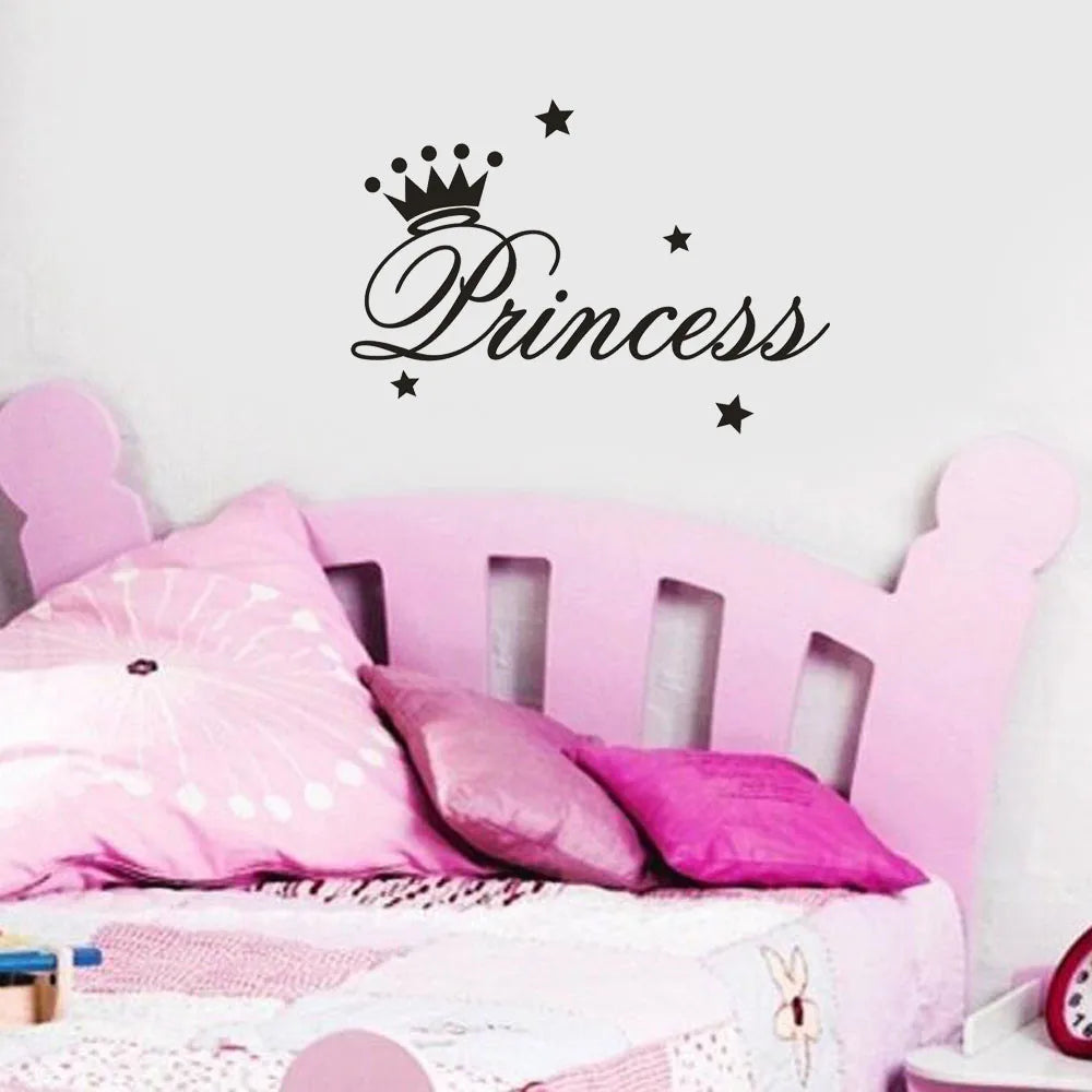 Removable Princess Wall Stickers – Vinyl Art Decor for Kids Rooms