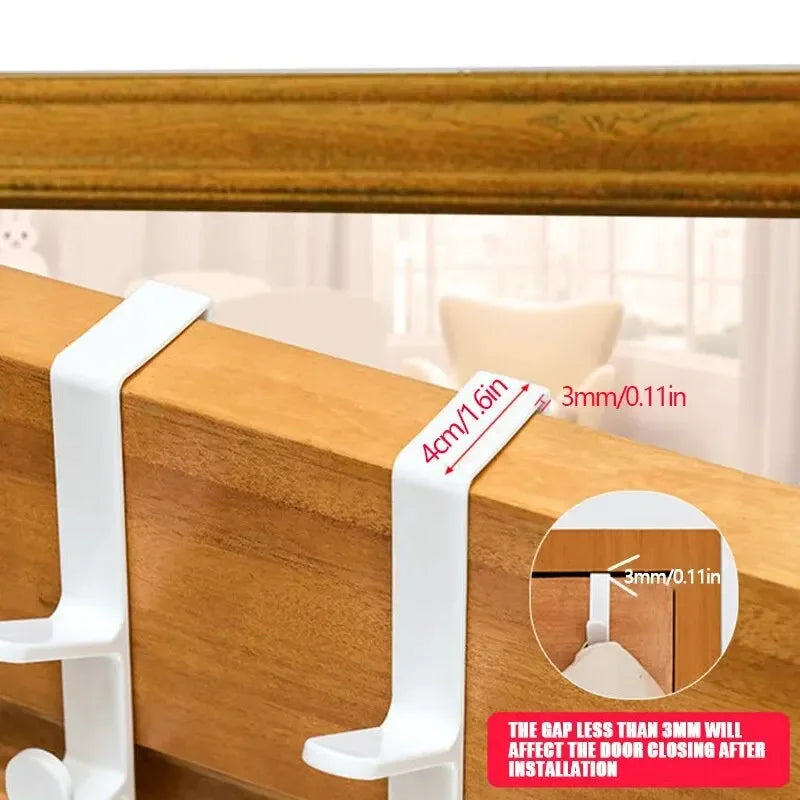 Over-The-Door Plastic Bedroom Hanger Rack for Bags and Storage