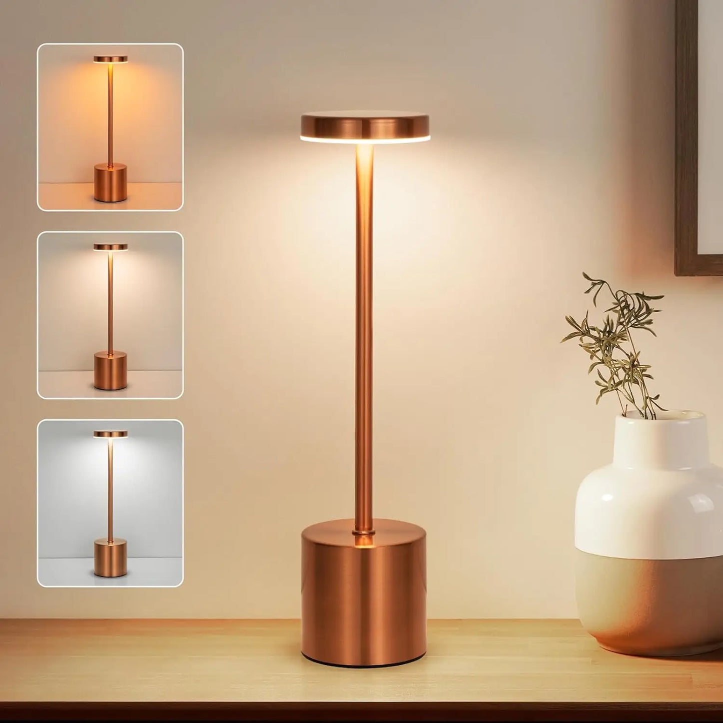 LED Touch Sensor Rechargeable Desk Lamp for Bedroom/Hotel