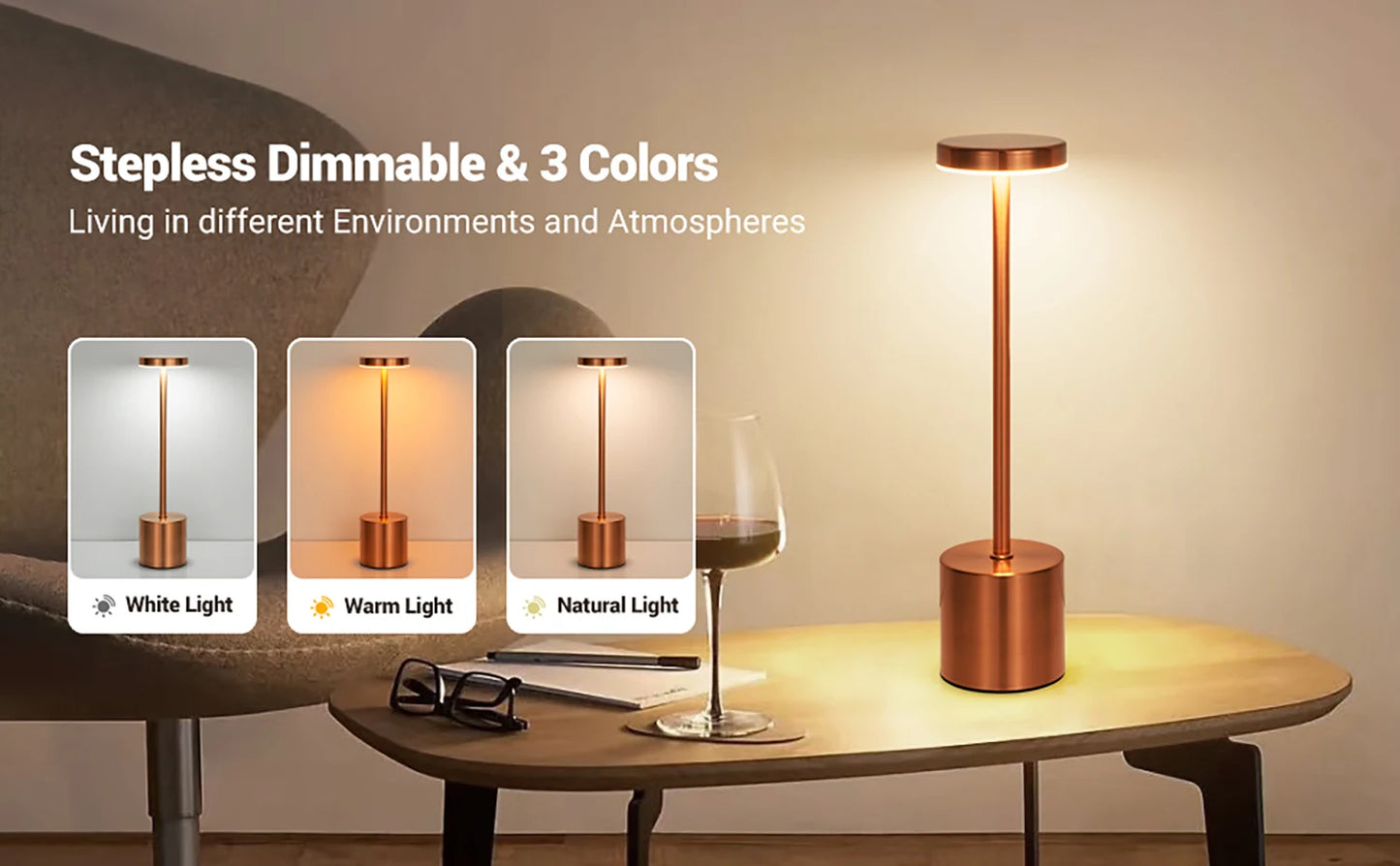 LED Touch Sensor Rechargeable Desk Lamp for Bedroom/Hotel