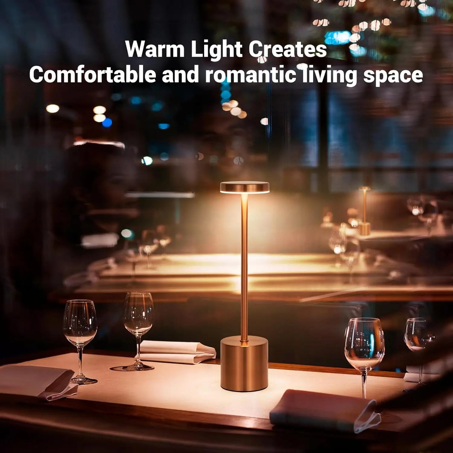 LED Touch Sensor Rechargeable Desk Lamp for Bedroom/Hotel