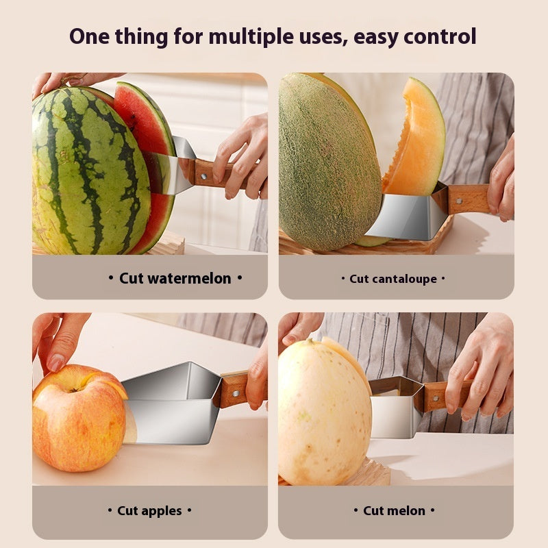 Stainless Steel Watermelon Slicer – Triangle Fruit Cutter Tool