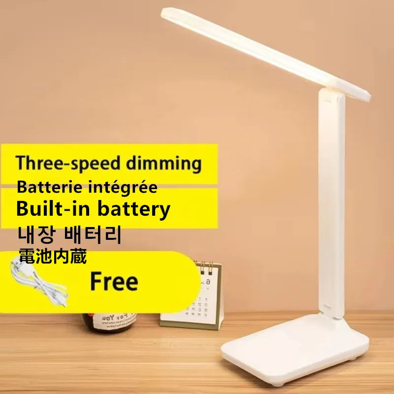 Touch Dimmable LED Folding Desk Lamp with USB Plug