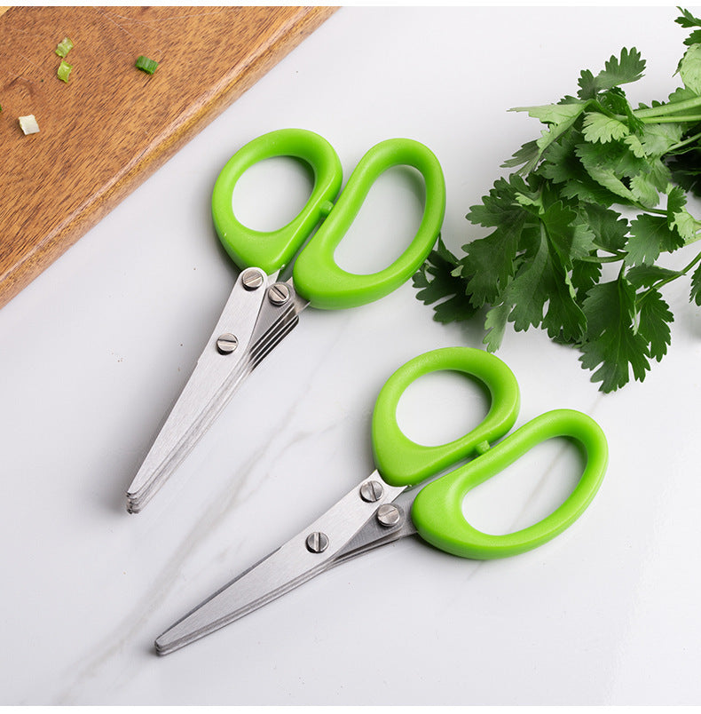 Multifunctional Herb & Onion Scissors – Stainless Steel Blades