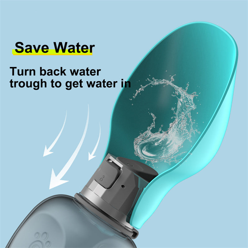800ml Portable Leakproof Dog Water Bottle with Foldable Bowl