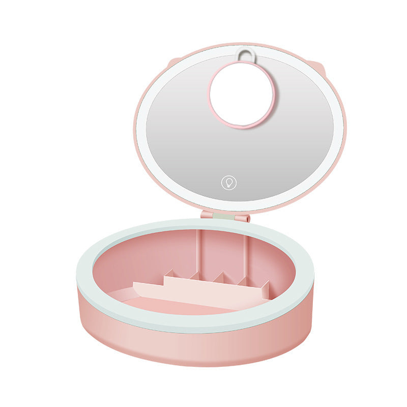 LED Makeup Mirror with Light – Desktop Storage Box