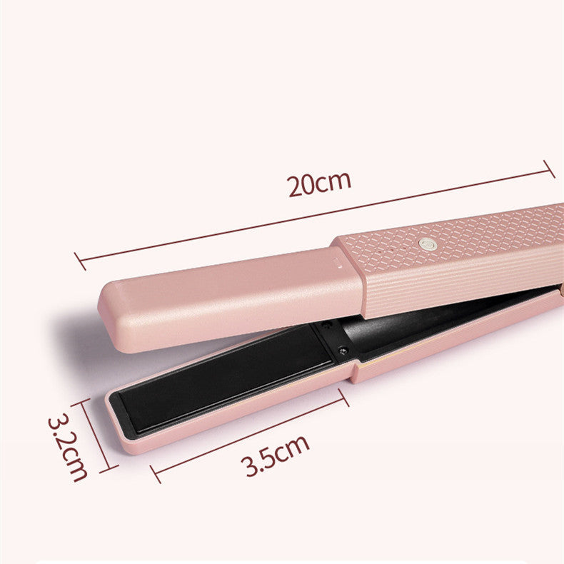 Cordless USB Mini Ceramic Hair Straightener & Curler