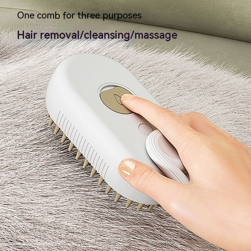 Steamy 3-in-1 Electric Pet Grooming Brush