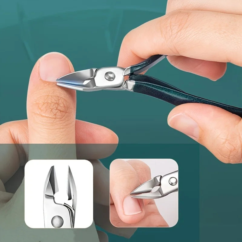 Professional Stainless Steel Nail Care Kit with Travel Case