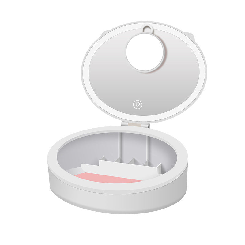 LED Makeup Mirror with Light – Desktop Storage Box