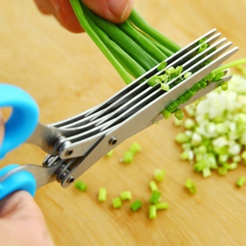 Multifunctional Herb & Onion Scissors – Stainless Steel Blades