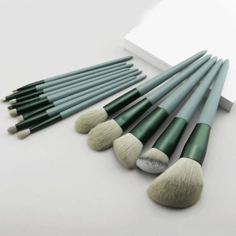 13-Piece Soft Makeup Brush Set with Storage Bag