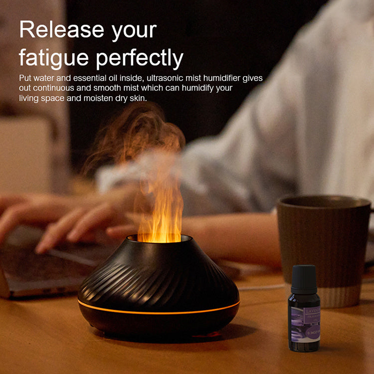 Newest RGB 3D Flame Aroma Diffuser & Humidifier 130ml