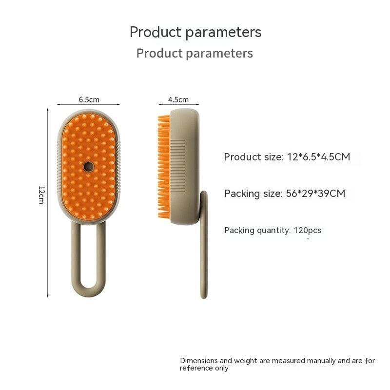 Steamy 3-in-1 Electric Pet Grooming Brush
