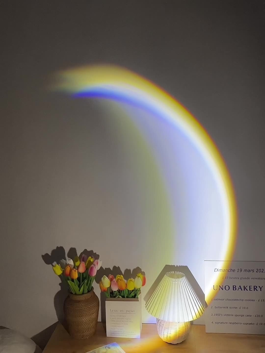 USB Moon Lamp β LED Rainbow Sunset Projector