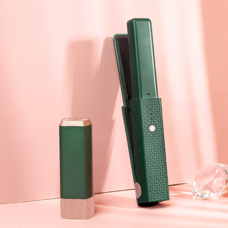 Cordless USB Mini Ceramic Hair Straightener & Curler